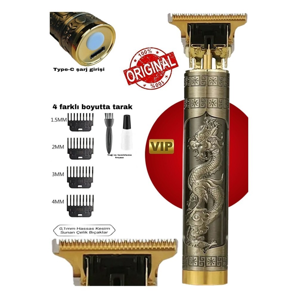 Celik Kasa Profesyonel Sac Sakal Ense Cizim Tum Vucut Tuyu Lazer Oncesi Tiras Makinesi