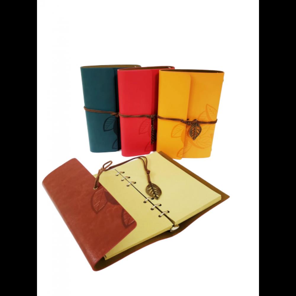 Yaprak Desenli Hatira Defteri Dekoratif Hediyelik