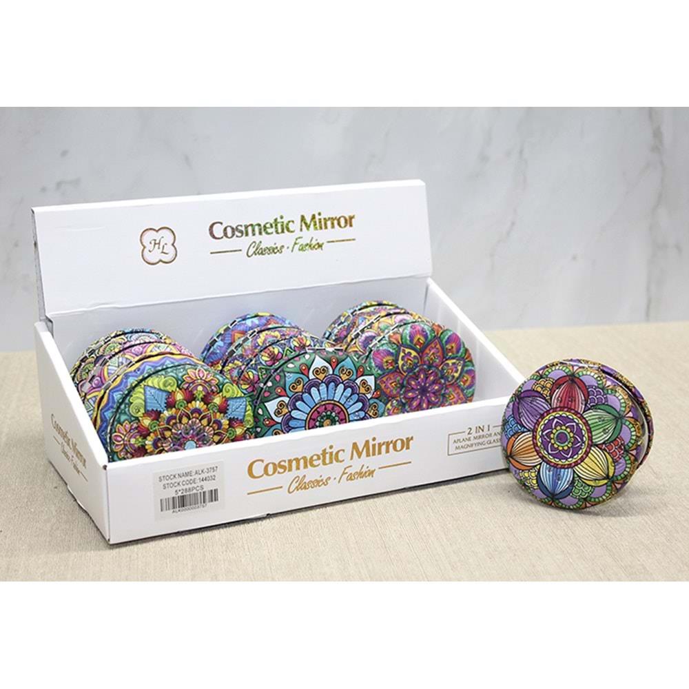 Tasli Yuvarlak El Aynasi Kalin