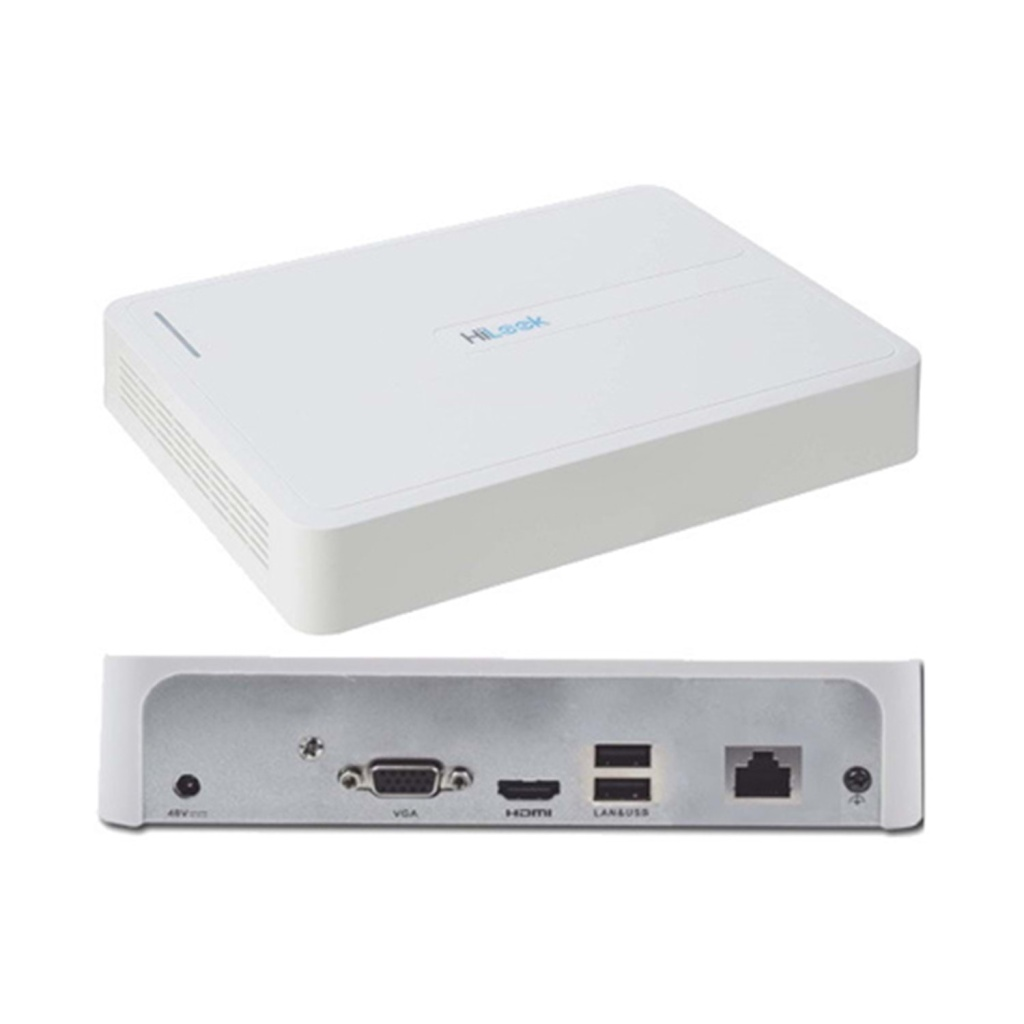 HILOOK NVR-108H-D, 8Kanal, 4Mpix, H265+, 1 HDD Destegi, 1080P Kayit, 60Mbps Bant Genisligi, NVR