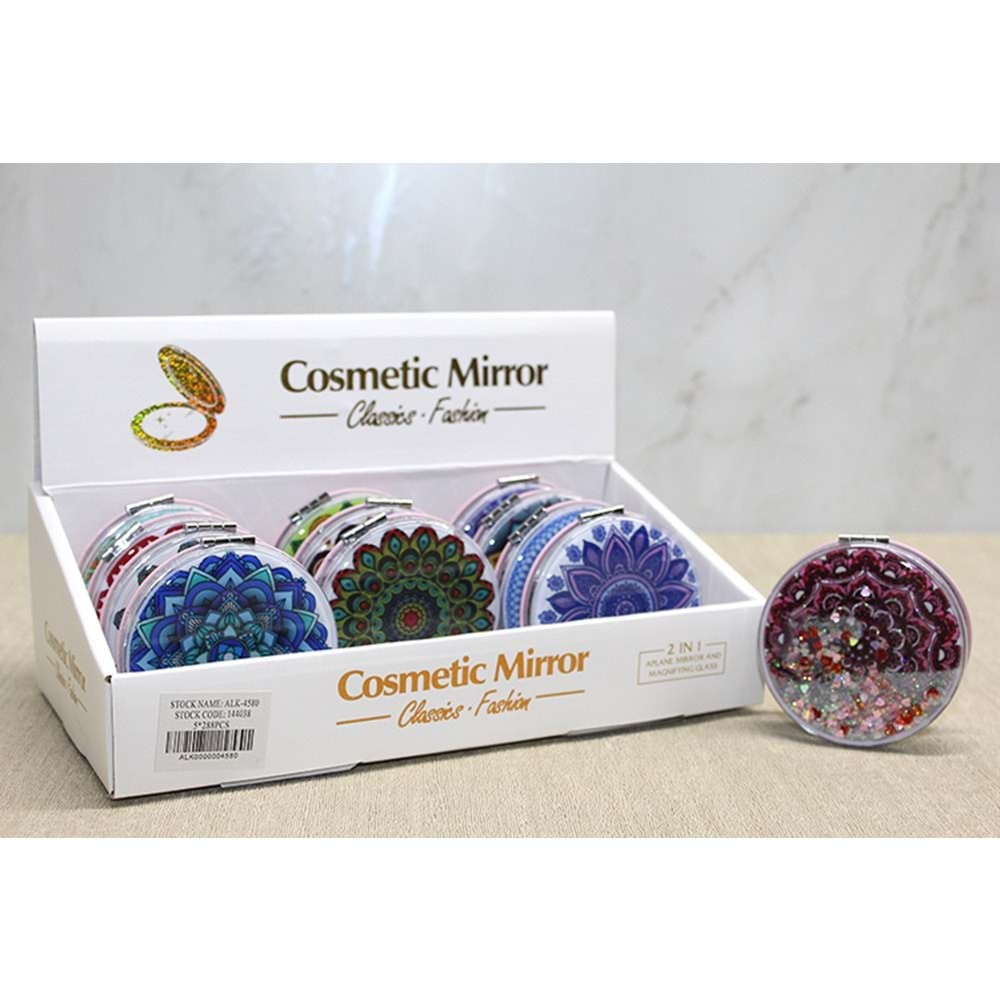 Mandala Desenli Hareketli Sulu El Aynasi