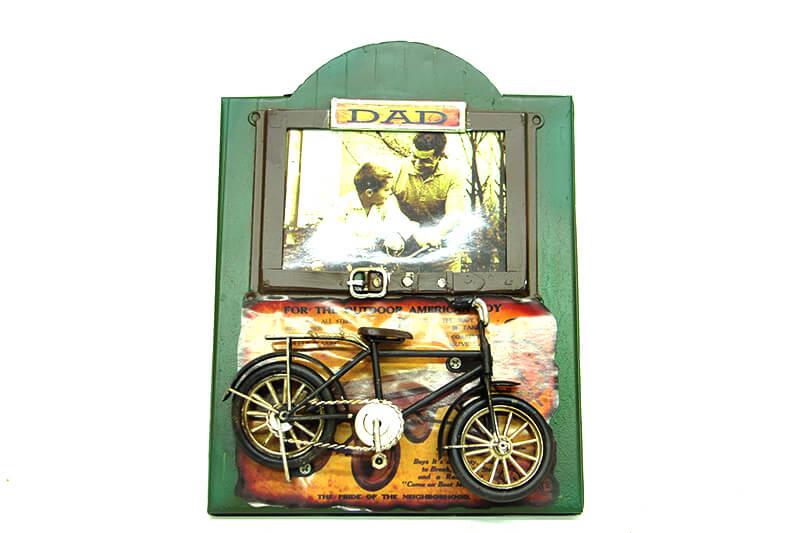 Dekoratif Metal Cerceve Bisiklet Dekorlu Ev Ofis Hediyelik