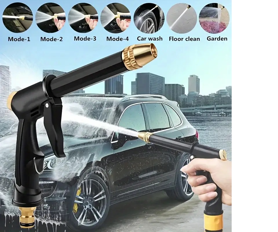 Yuksek Basincli Ayarlanabilir Bahce Sulama Araba Yikama Puskurtme Tabancasi