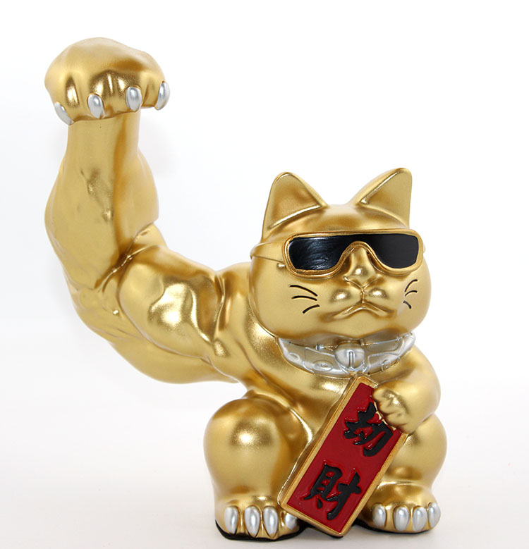 Polyester Sansli Kedi Figuru