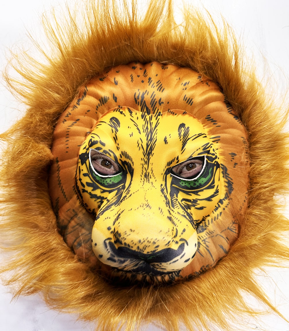 Pelus Aslan Maskesi Kahverengi Yeleli Mega Pelus 33 No