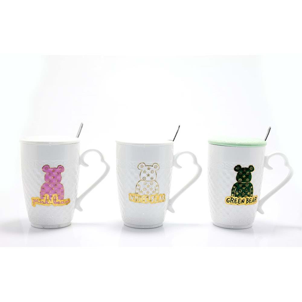 Ayicik Tasarimli Porselen Kupa Bardak Alk1279 Dekoratif Hediyelik