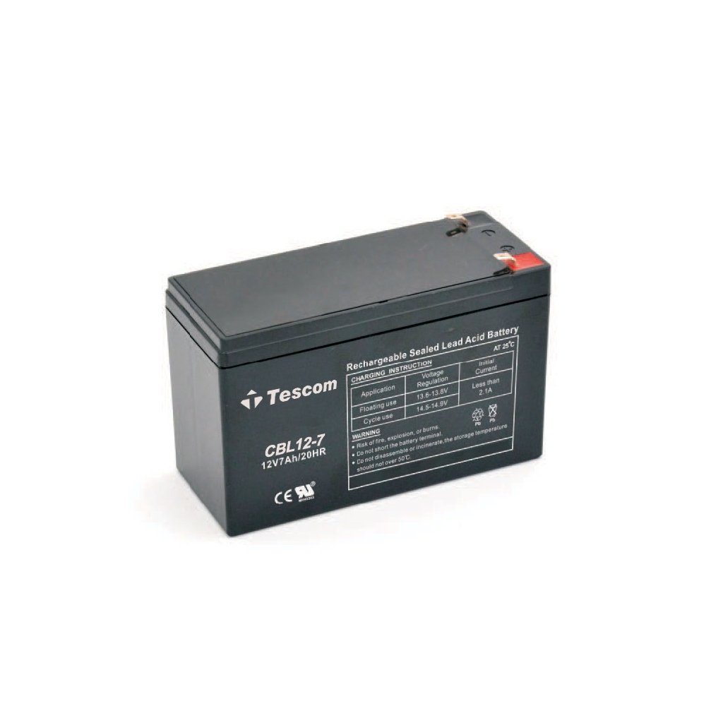 TESCOM Combatt, CBL12-7, 12V 7Ah, Bakimsiz,  Kuru Aku. UPS icin Uygundur. (100012589)