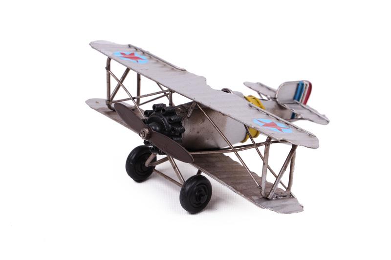 Metal Ucak Cift Kanatli Biblo Dekoratif Hediyelik