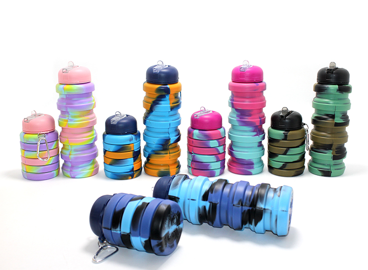 Katlanabilir Portatif Silikon Su Sisesi 500 Ml