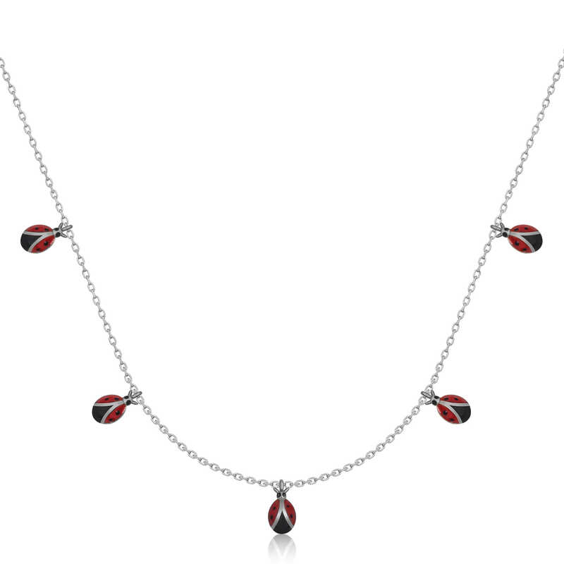 925 Ayar Gumus Ugur Bocegi Sans Kadin Kolye