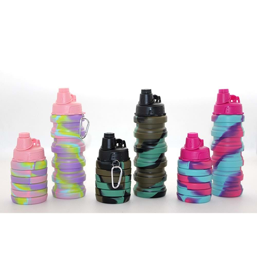 Katlanabilir Portatif Silikon Su Sisesi 500 Ml