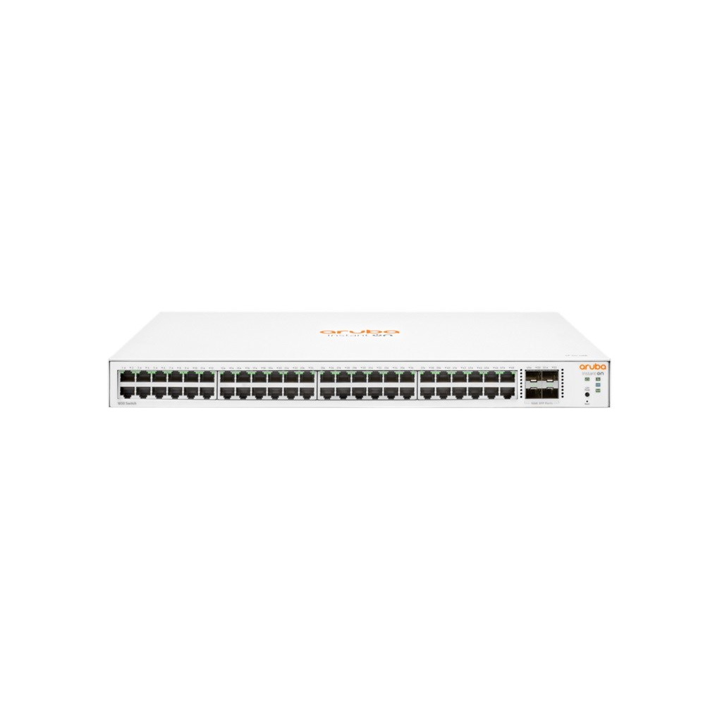 HP Aruba Instant On, JL814A, 1830-48G, 48Port, GigaBit, 4 Port Gigabit SFP, Yonetilebilir, Rack Mount Switch