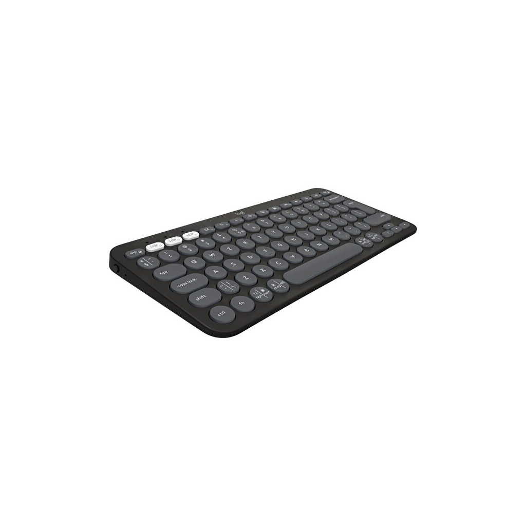 LOGITECH K380S, Pebble Keys 2,  Siyah, 920-011859, Bluetooth, Turkce, Q, Multimedya, Mini Klavye