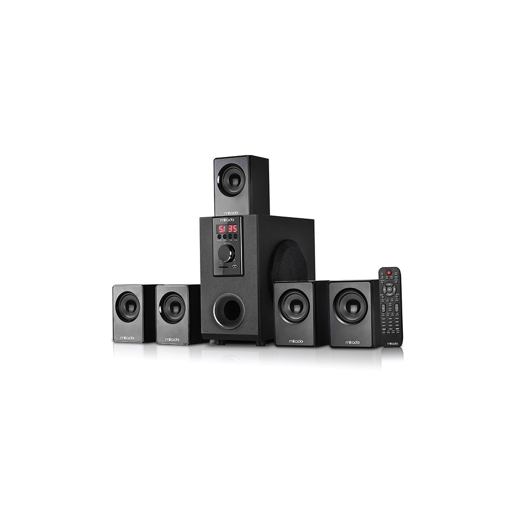 MIKADO MD-505, 70W, 5+1, Masaustu, FM/BT/SD/USB, Siyah Kasa, Speaker