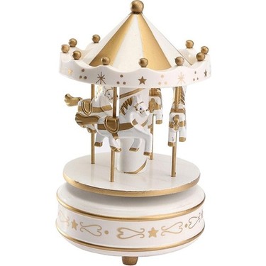 Atli Karinca Muzik Kutusu Gold-Beyaz Renk