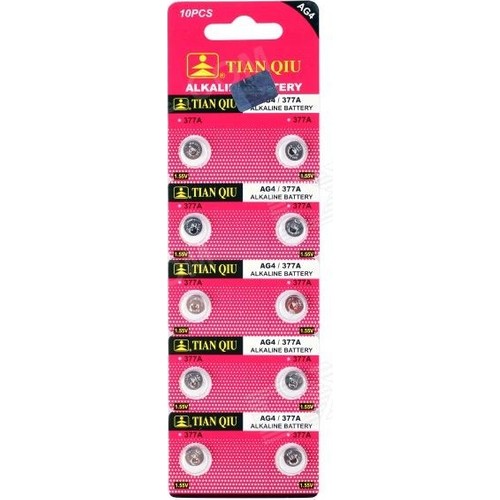 TIANQIU AG4 LR626/377 Alkalin 10'lu Dugme Pil