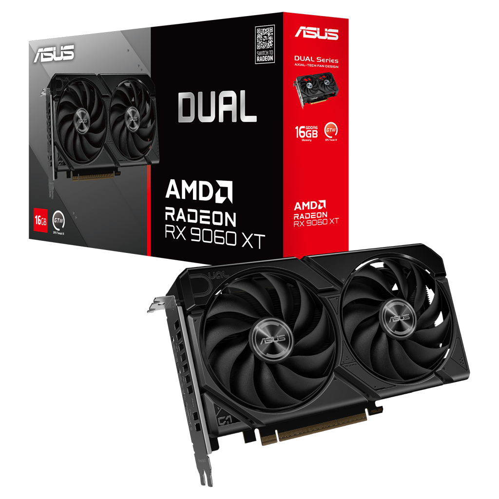 ASUS DUAL-RX9060XT-16G, 16Gb, 128Bit, GDDR6, 1xHDMI, 2xDP, GAMING Ekran Karti