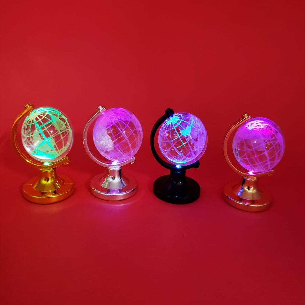 Mini Isikli Cam Kristal Dunya