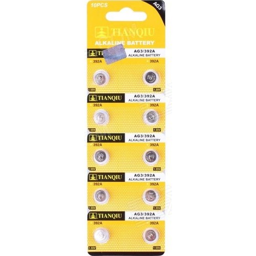 TIANQIU AG3 LR41/392 Alkalin 10'lu Dugme Pil