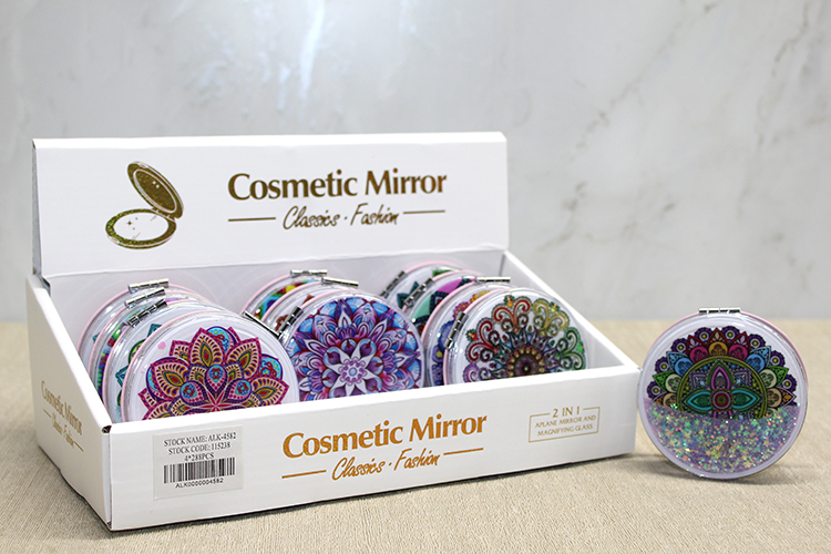 Mandala Desenli Hareketli Sulu El Aynasi