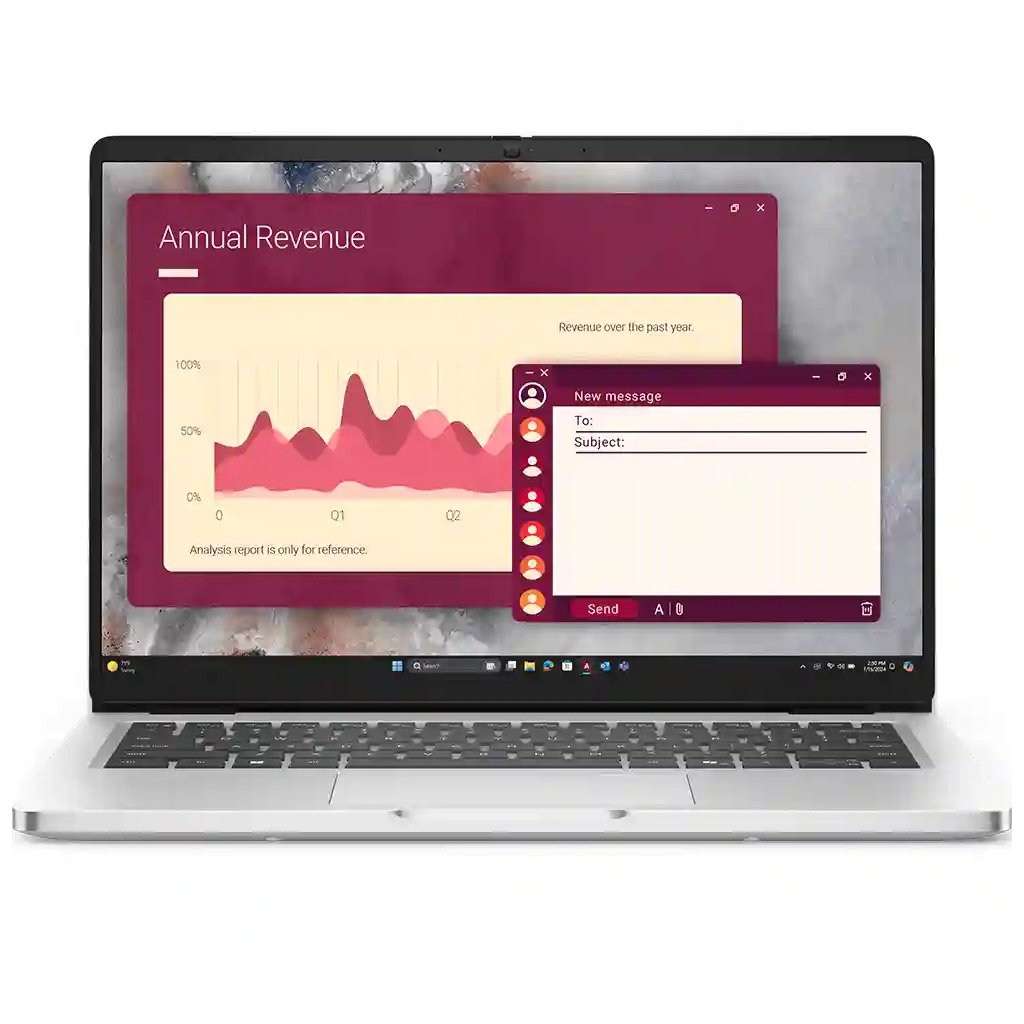 DELL Pro 14  PC14250-BTO300-U Ultra 5-235U, 14" FHD, 32Gb Ram, 512Gb SSD, Paylasimli Ekran Karti, Free Dos Notebook