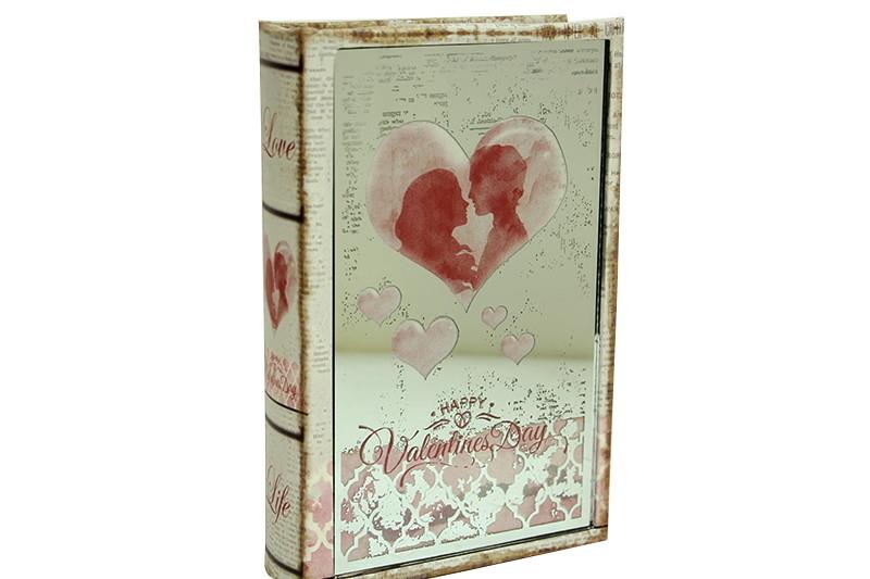 Kutu Kitap Aynali Valentine Dekoratif Hediyelik