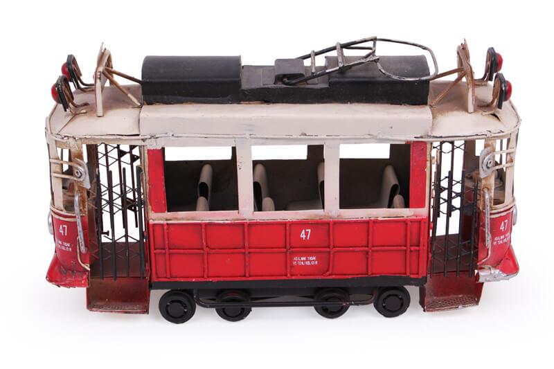 Dekoratif Metal Taksim Tramvay Vintage Biblo Hediyelik
