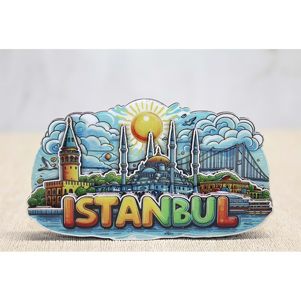 Ahsap Istanbul Temali Magnet