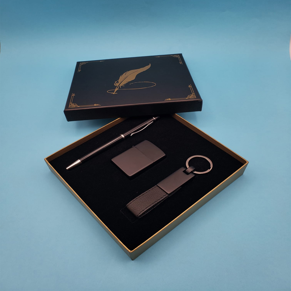 Siyah Anahtarlik Cakmak ve Tukenmez Kalem