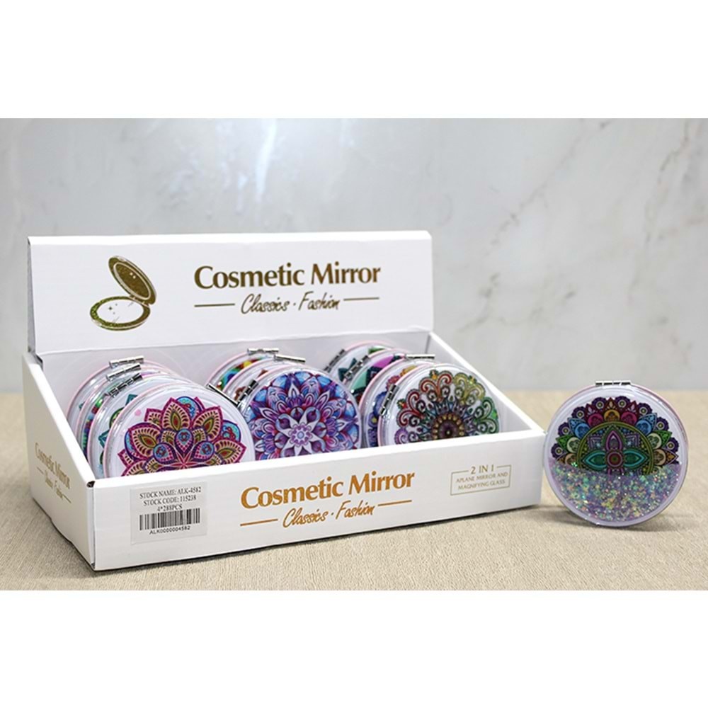 Mandala Desenli Hareketli Sulu El Aynasi