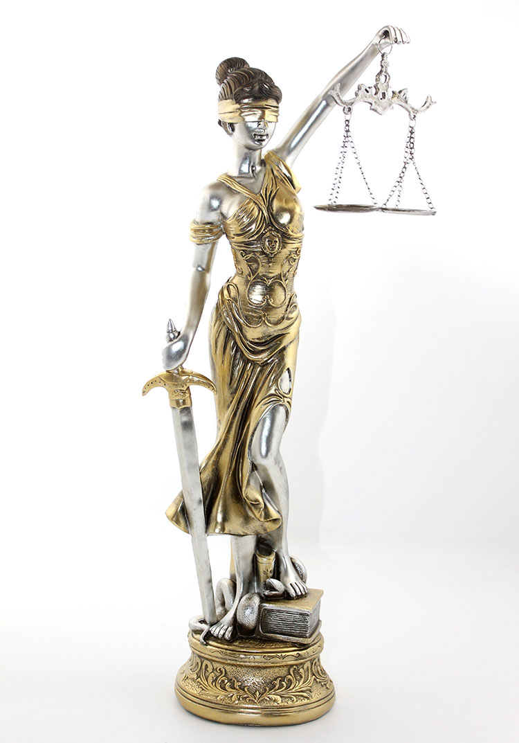 Polyester Adalet Terazi Figuru