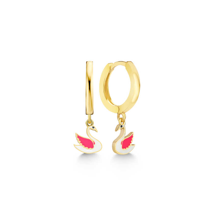 Gumus Gold Kugu Sallantili Kadin Kupe