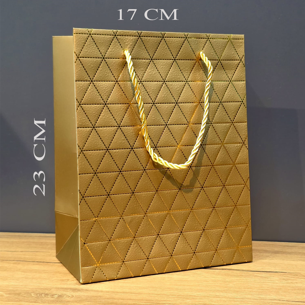 Kucuk Boy Gold Ipli Karton Canta