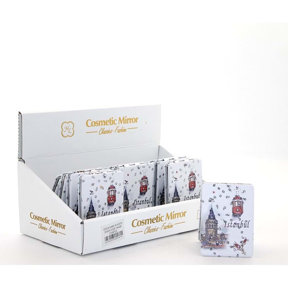 Tasli Istanbul Tasarimi El Aynasi Ince