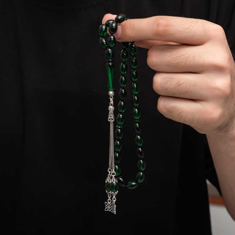 Gumus Puskul Sikma Kehribar Tesbih