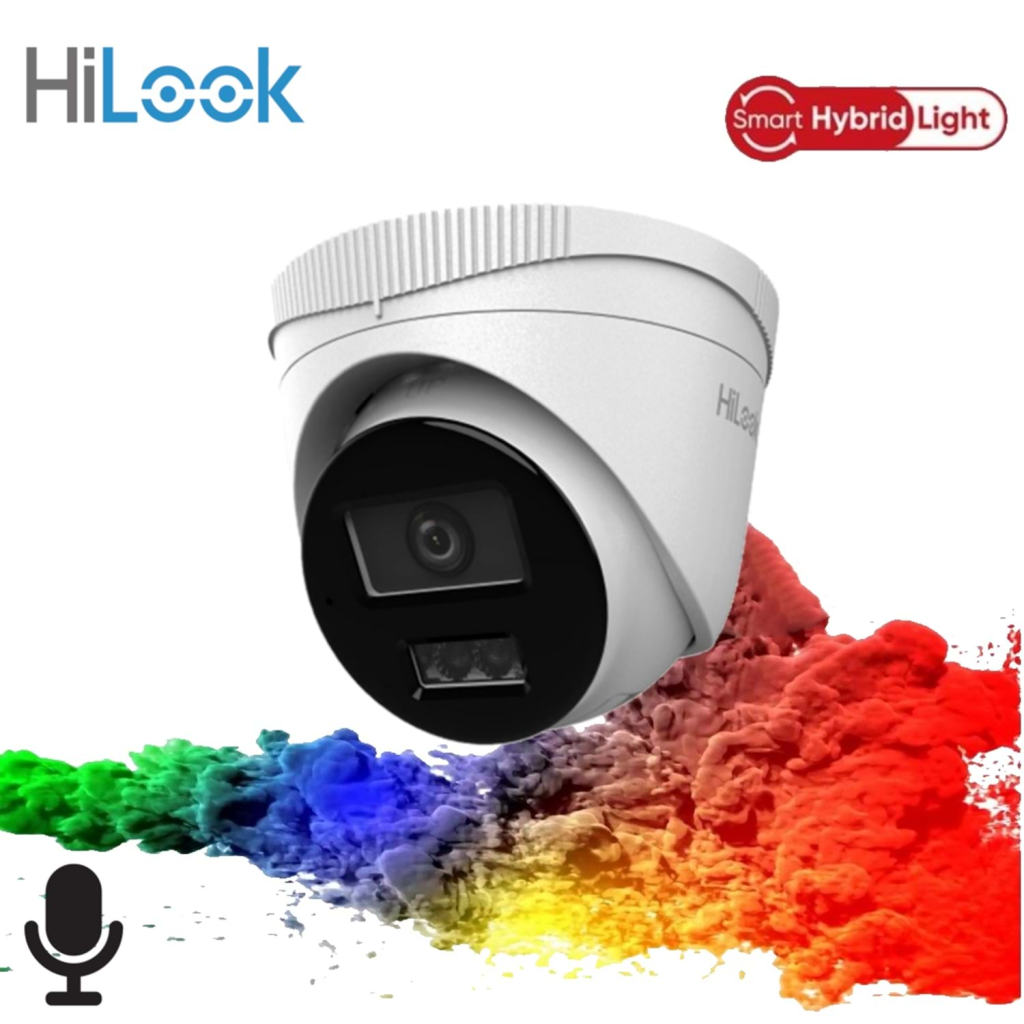HILOOK IPC-T220HA-LUFC, 2Mpix, 2,8mm Lens, H265+, Dual Light, 20Mt Gece Gorusu, Dahili Mikrofon, IP67, PoE, Dome, IP Kamera