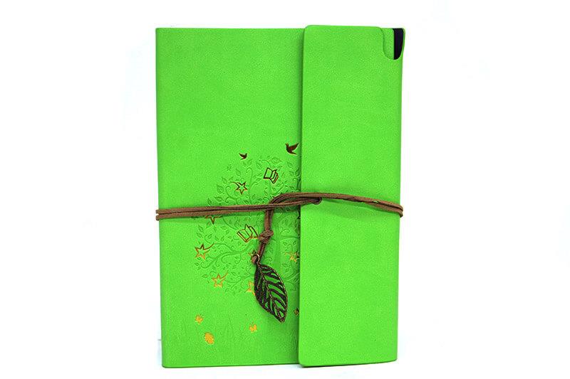 Defter Deri Kapli Agac Baskili Hediyelik