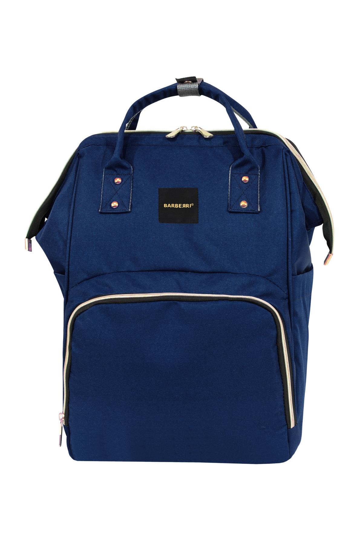 Cok Amacli Anne Bebek Bakim Sirt Cantasi Klasik Mavi