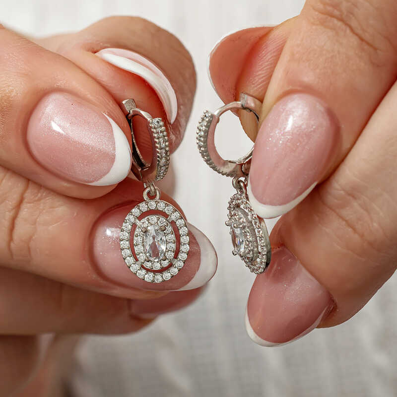 Gumus Oval Tasli Sallantili Kupe