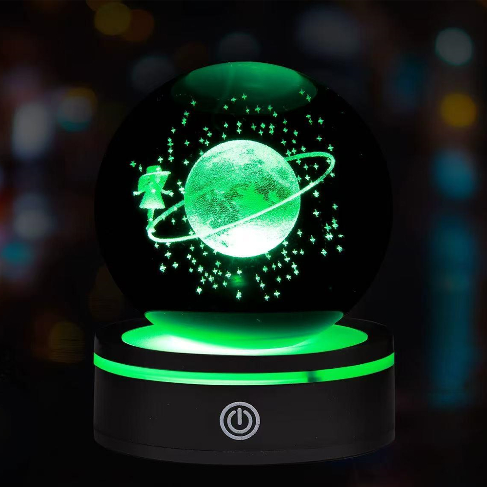 Renk Degistiren Saturnlu Kiz Donen Cam Kure