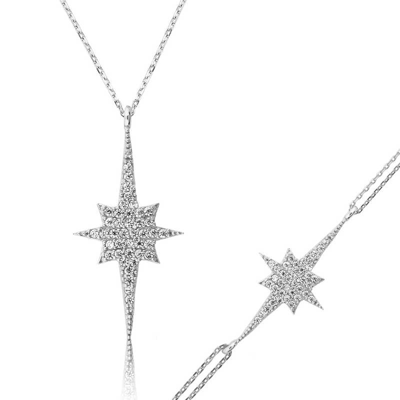 925 Ayar Gumus Kutup Yildizi Set