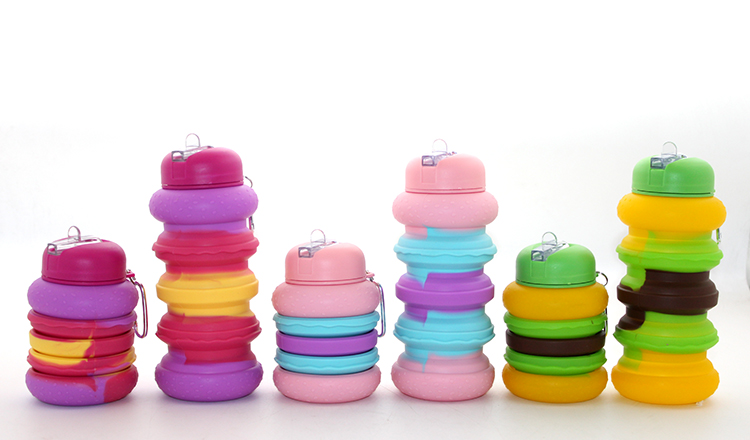 Katlanabilir Portatif Silikon Su Sisesi 500 Ml