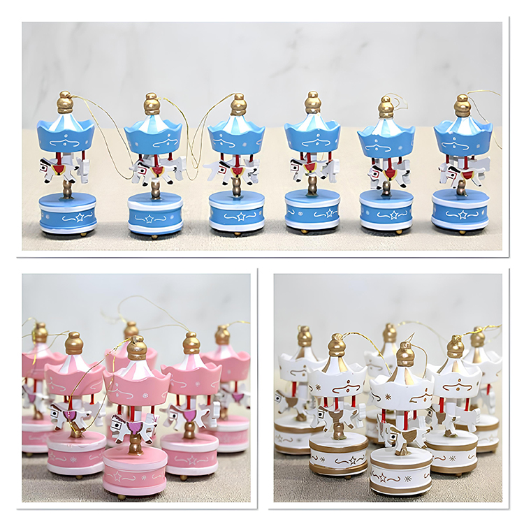 Ahsap 6'Li Dekoratif Atli Karinca