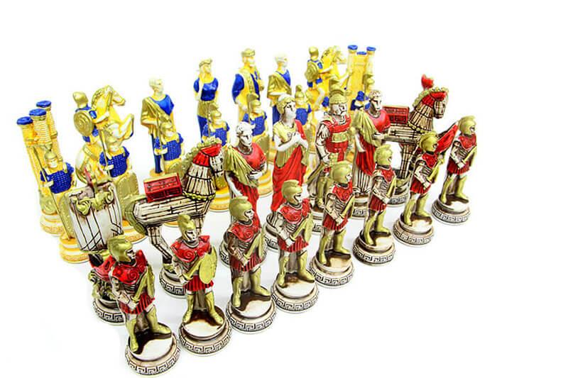 Satranc Tasi Polyester Ortaboy Truva Dekoratif Hediyelik