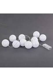 10'lu Isikli Beyaz Top Dekoratif Aydinlatma Sus