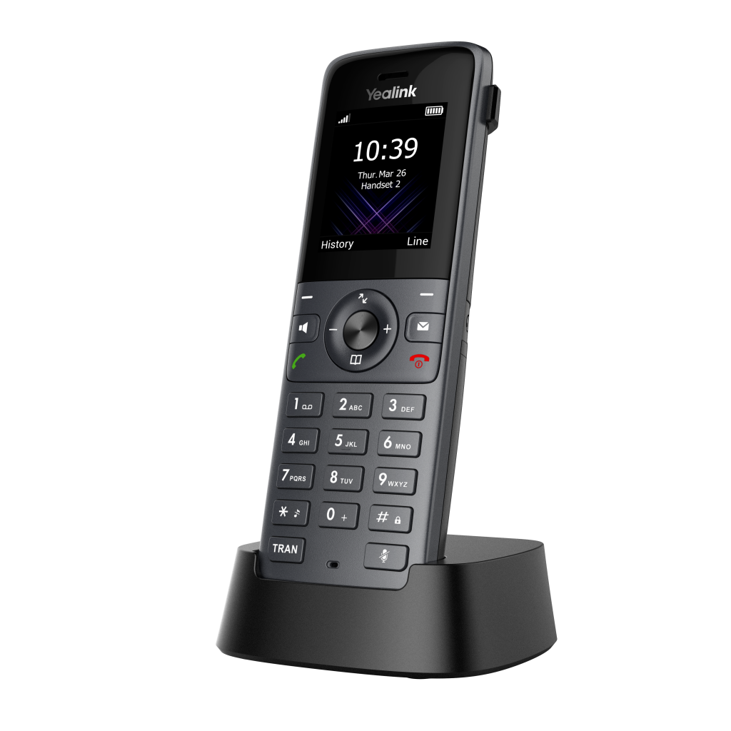 YEALINK W73H, Dect, Kablosuz IP TELEFON, Siyah, 1.8" Renkli Ekran, 35 Saat Konusma, 400 Saat Bekleme