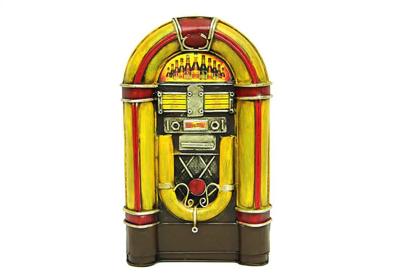 Dekoratif Metal Muzik Kutusu Kumbara Vintage Hediyelik