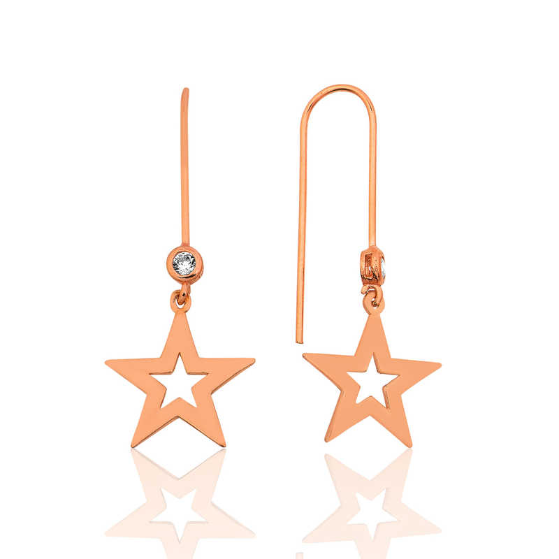 925 Ayar Gumus Yildiz Kupe