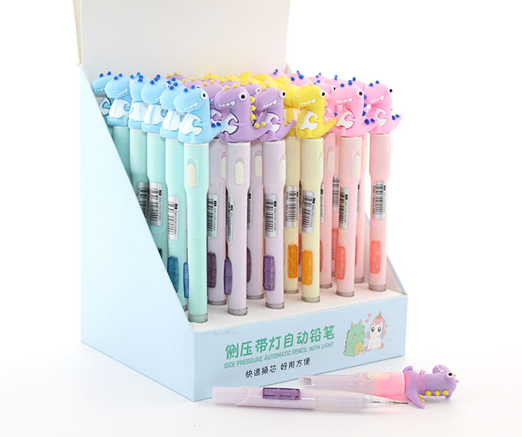 07 Uclu Ledli Dinazor Tasarimli Kursun Kalem