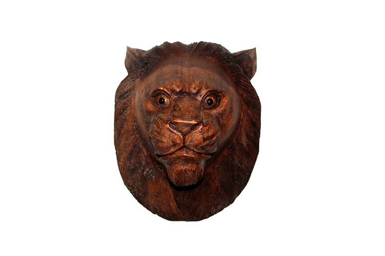 Dekoratif 30cm Ahsap Aslan Kafasi Hediyelik